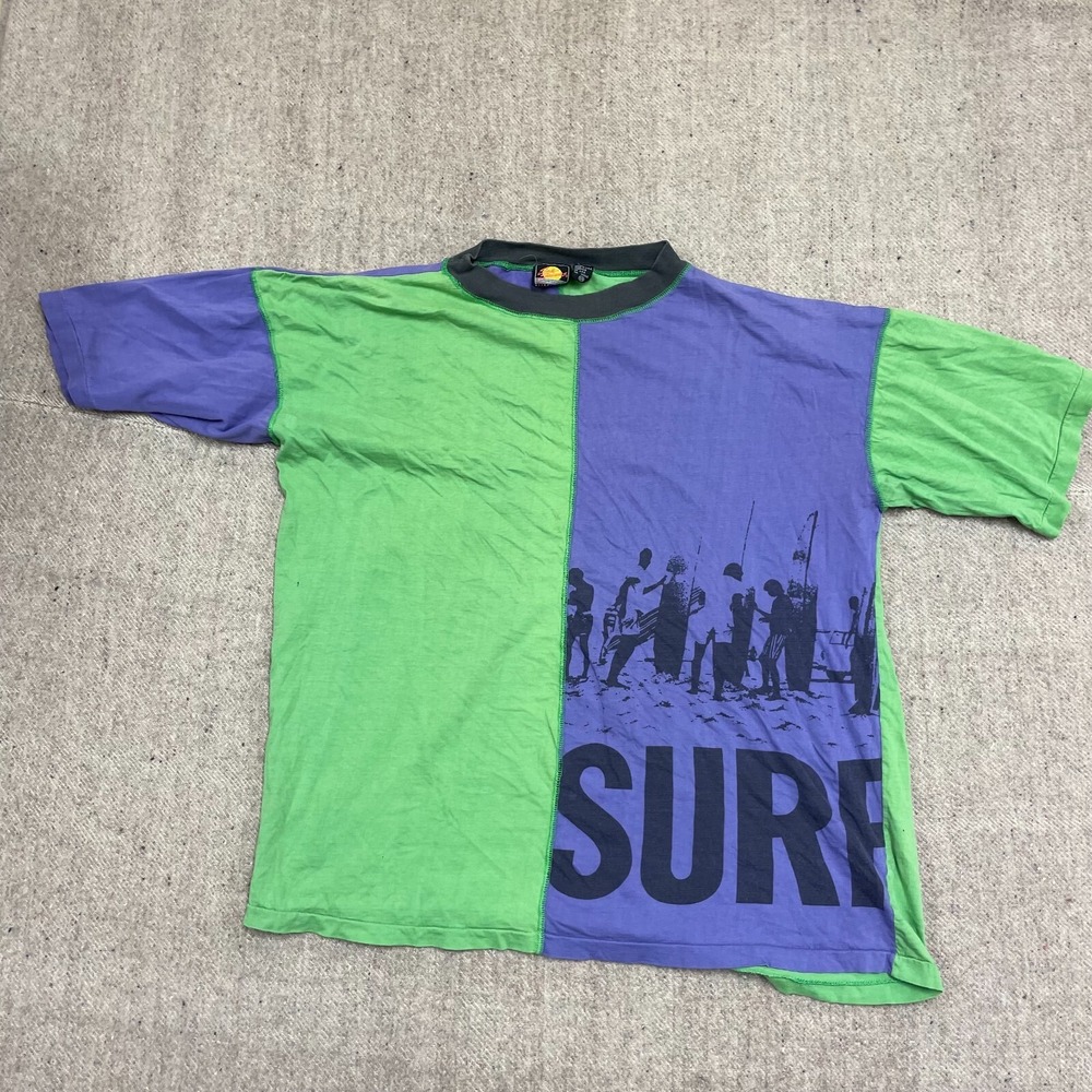 vintage surfing shirt mens xl Purple 1990s single‎ stitch usa